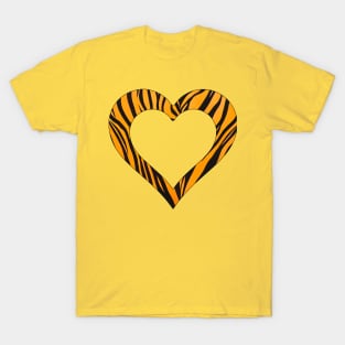 A hole in my Heart for you in tiger stripes T-Shirt